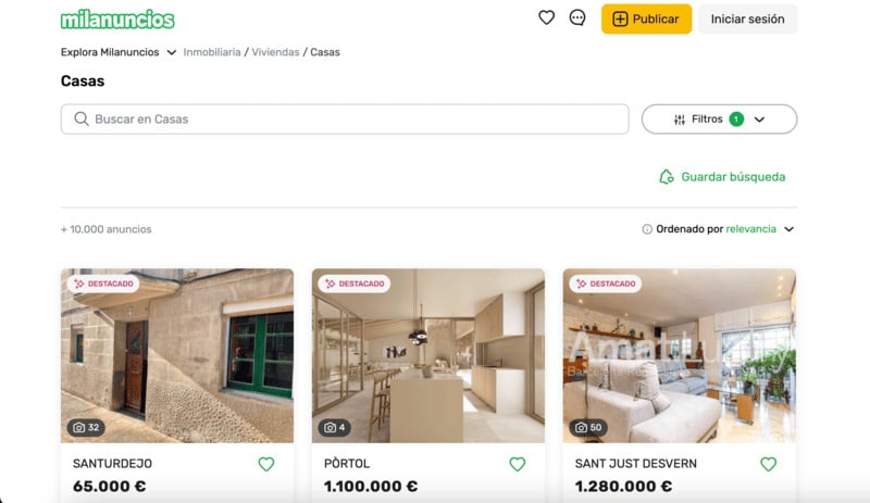 Milanuncios, Marketplace inmobiliario